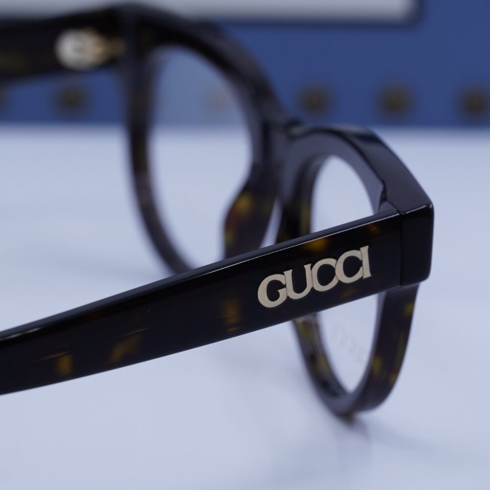 Gucci GG1792O 002 Square Eyeglasses - Dark Havana 46mm - Picture 5 of 9